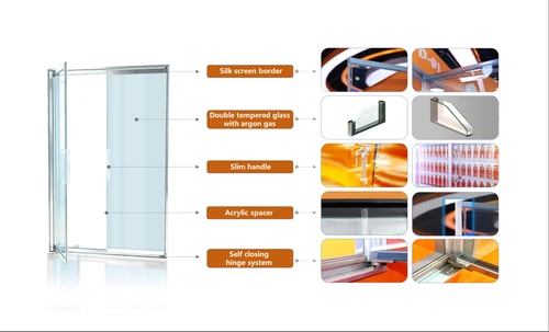 Costeglassdoor presenta le porte per congelatori senza telaio-ad alte prestaz...
